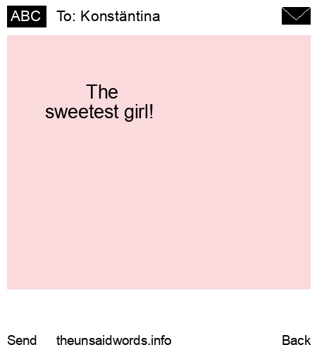 unsent message to Konstäntina