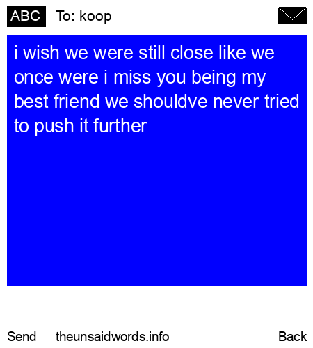 unsent message to koop