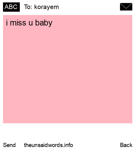 unsent message to korayem