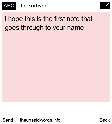 unsent message to korbynn