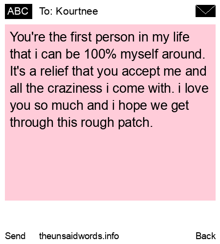 unsent message to Kourtnee