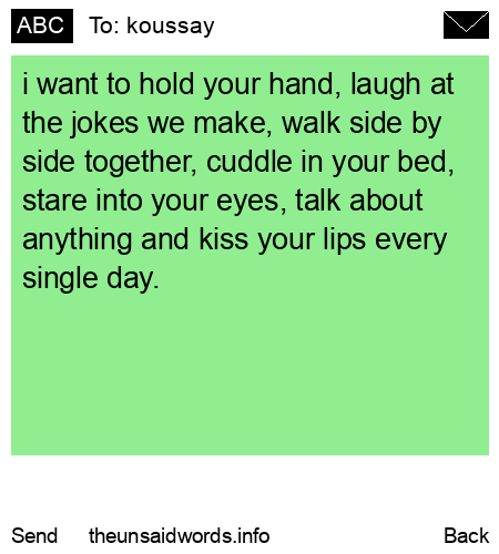 unsent message to koussay
