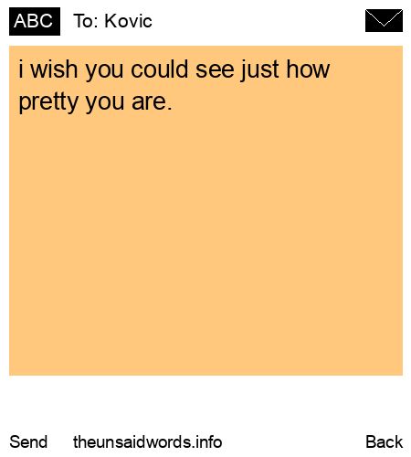 unsent message to Kovic