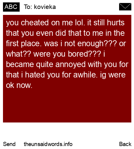 unsent message to kovieka