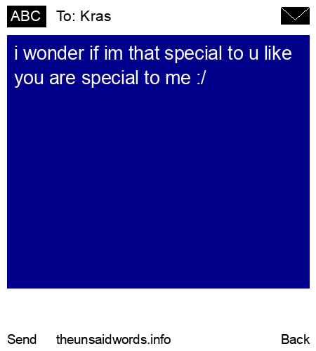 unsent message to Kras