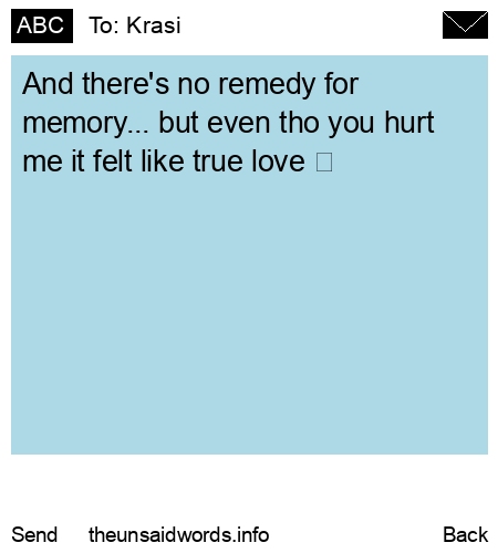 unsent message to Krasi