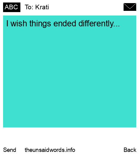 unsent message to Krati