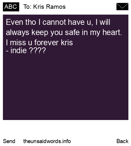 unsent message to Kris Ramos