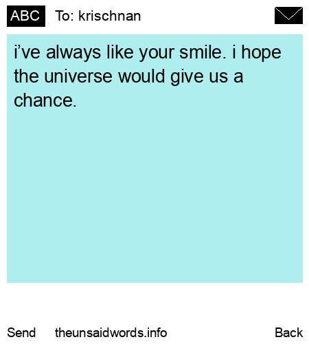unsent message to krischnan