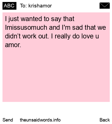 unsent message to krishamor