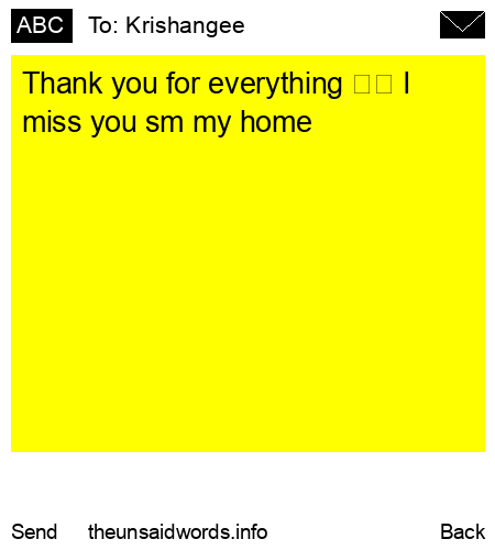 unsent message to Krishangee