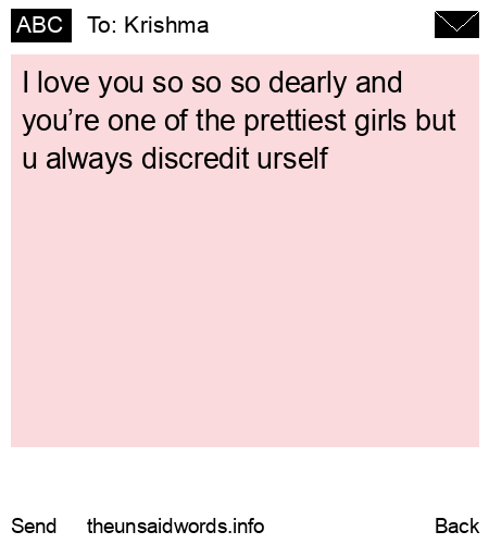 unsent message to Krishma 