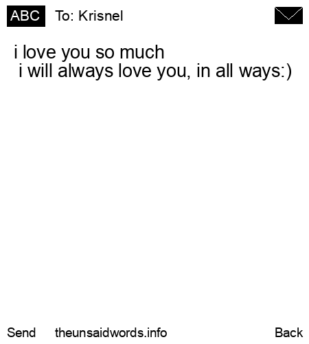unsent message to Krisnel