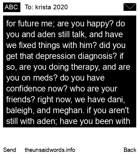 unsent message to krista 2020