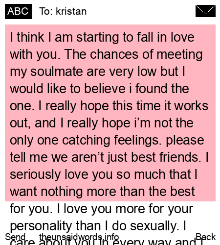unsent message to kristan