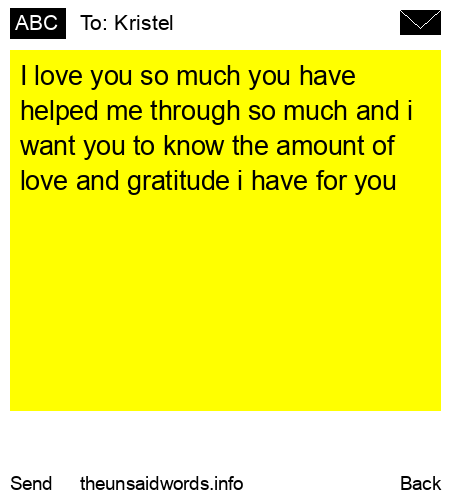 unsent message to Kristel