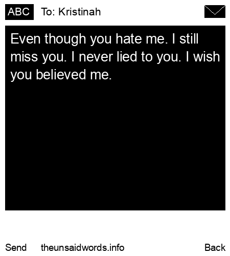 unsent message to Kristinah 