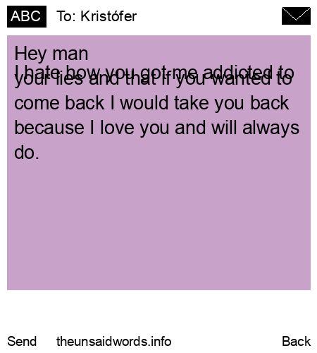 unsent message to Kristófer