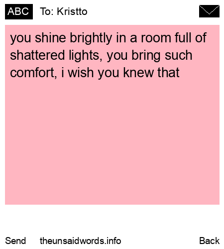 unsent message to Kristto
