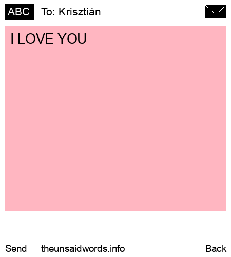 unsent message to Krisztián
