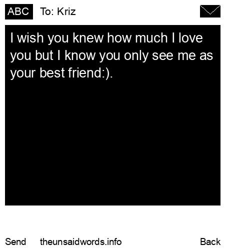 unsent message to Kriz
