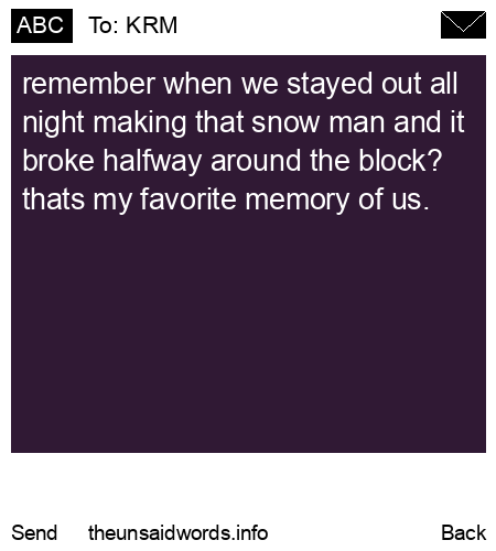 unsent message to KRM