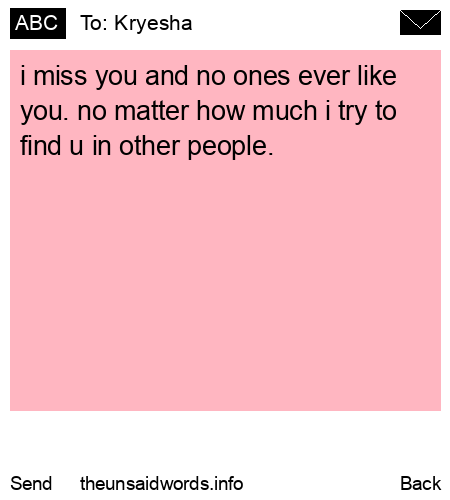 unsent message to Kryesha
