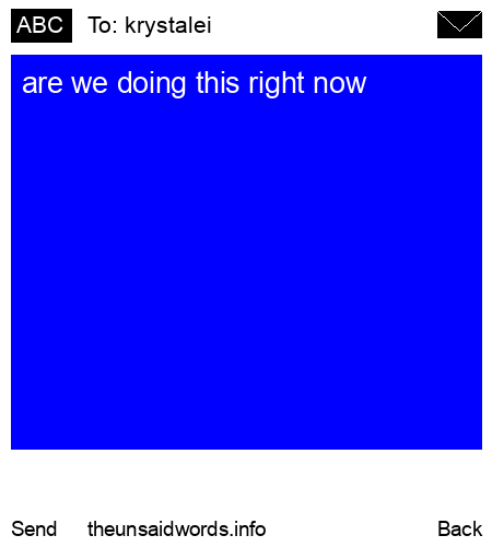 unsent message to krystalei
