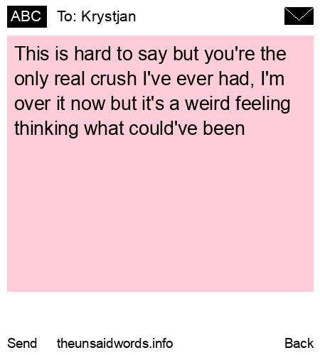 unsent message to Krystjan