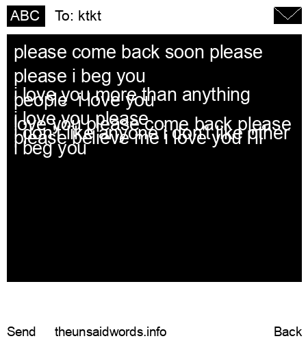 unsent message to ktkt