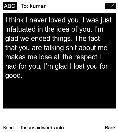 unsent message to kumar
