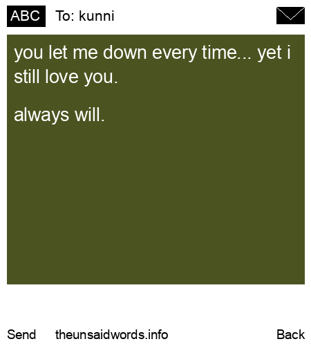 unsent message to kunni