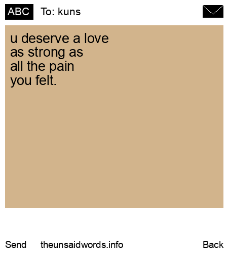unsent message to kuns 