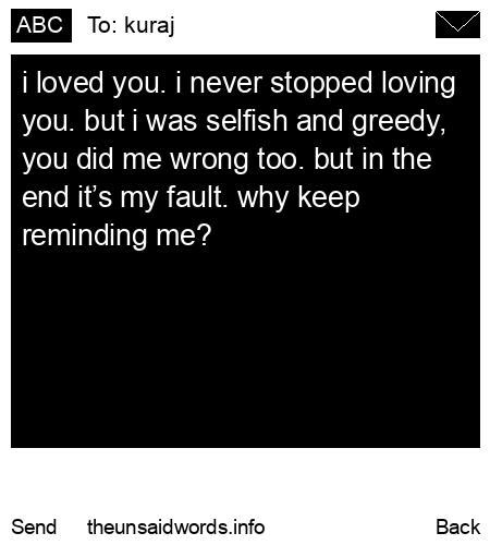 unsent message to kuraj