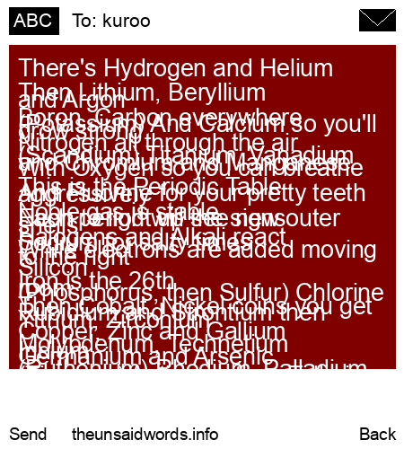unsent message to kuroo