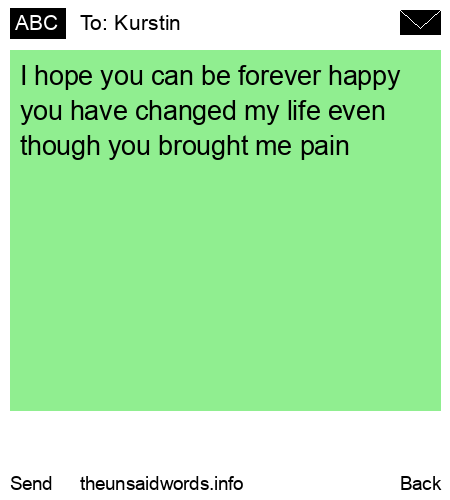 unsent message to Kurstin 