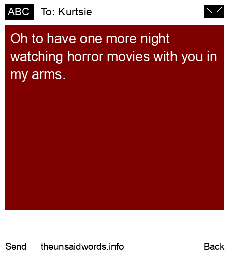 unsent message to Kurtsie