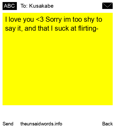unsent message to Kusakabe