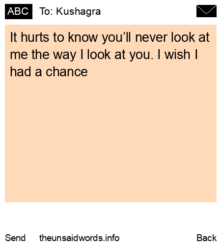 unsent message to Kushagra
