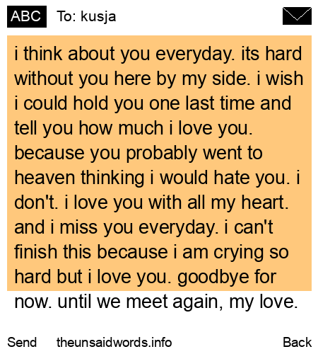 unsent message to kusja