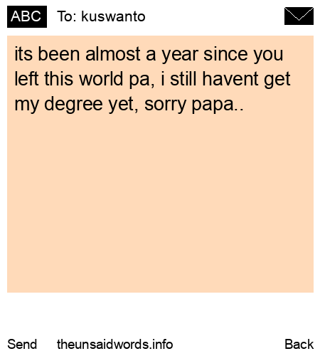unsent message to kuswanto
