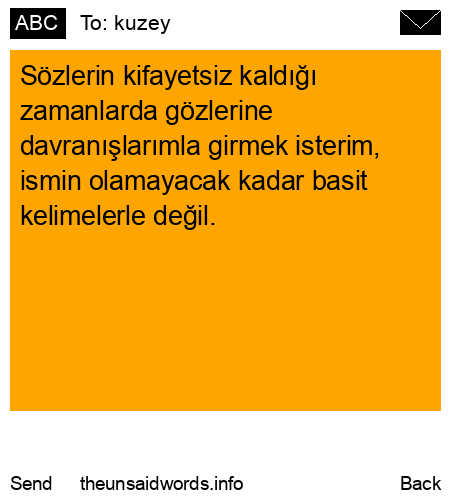 unsent message to kuzey