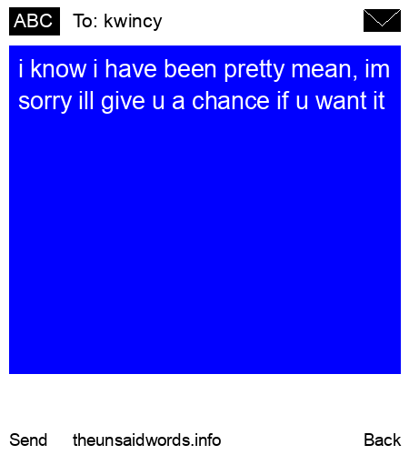 unsent message to kwincy