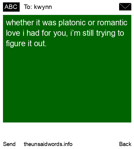 unsent message to kwynn