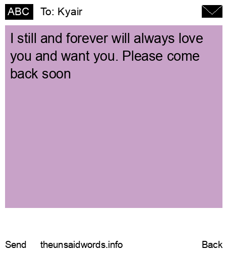 unsent message to Kyair