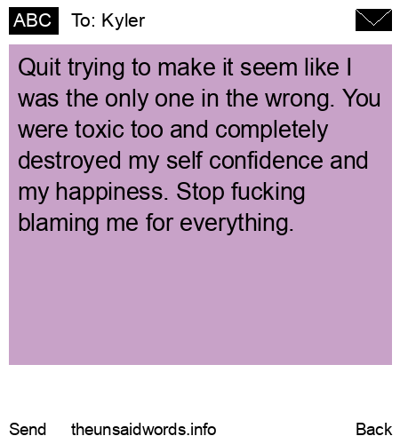 unsent message to Kyler