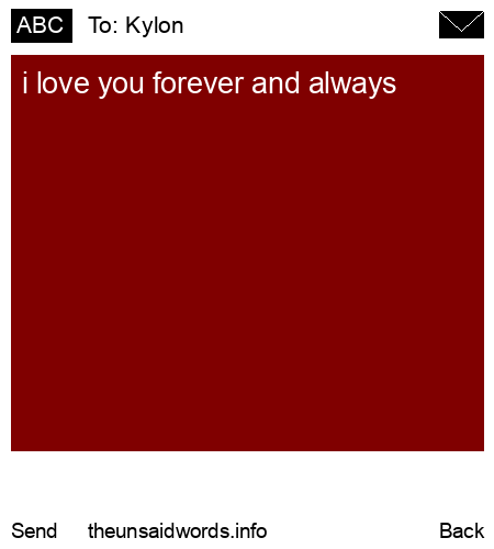 unsent message to Kylon
