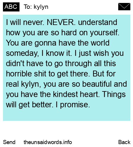 unsent message to kylyn