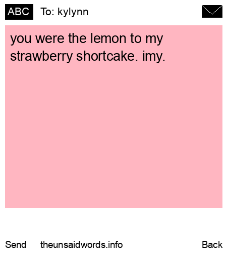 unsent message to kylynn