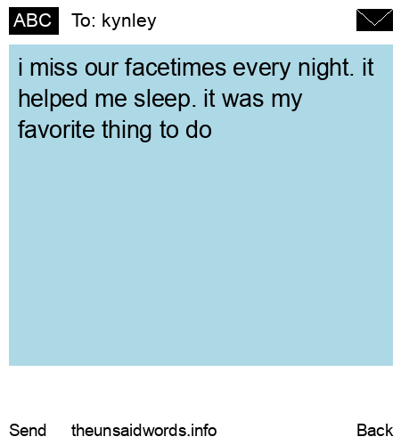 unsent message to kynley